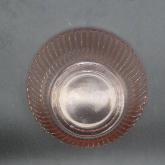 Set of 2, Vintage Pink Depression Glass Ribbed Cereal / Snack/ Soup Bowl - Picture 8 of 9